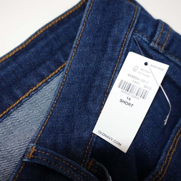 Old Navy Women's Kicker Boot Cut Jeans Size 14 Short NWT Blue Mid Rise Stretch - Picture 4 of 8